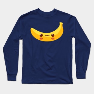 Blushing Kawaii Banana Long Sleeve T-Shirt